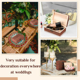 Uiifan 18 Pack Bulk Wooden Box 6 x 4 x 2 Small Unfinished Wooden Boxes with Hinged Lids Small Treasure Chest for Crafts Art Hobbies Storage Jewelry Box DIY Gift (Wood Color) Uiifan