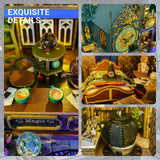 PANZIYU DIY Miniature House Kit, Dollhouse for Adults to Build, Birthday/Christmas Day Gift for Family and Friends, Magic Castle, Haunted Dollhouse, Prefab Tiny Home with LED Lights(Huoluo Castle) PANZIYU