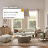 mopio Aaron Couch, Small Sofa, Futon, Sofa Bed, Sleeper Sofa, Loveseat, Mid Century Modern Futon Couch, Sofa Cama, Couches for Living Room, Bedroom (Pearl White, Boucle) mopio