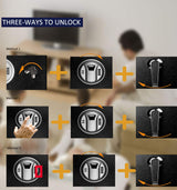 Quicktec Larger and Deeper Rifle Safe, New and Improved Gun Safe for 5-6 Rifles and Shotguns for Home, Quick Access Gun Cabinet (w or w/o Scope) with Lockbox Silent Mode Quicktec