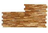 Bare Decor EZ-Wall 3D Mosaic Tile in Solid Teak Wood, Set of 10 Natural Finish Tiles Bare Decor