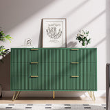 MAISONARIA Green Dresser for Bedroom, Modern Dresser with Gold Metal Handles & Chests of Drawers, Wood Chest of Drawers for Bedroom MAISONARIA