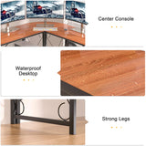 VECELO 59"x59" L Shaped Desk for Computer Gaming Multi-Usage Long 2 Person Table for Home Office Sturdy Writing Workstation, Easy Assembly/Saving Space, Rustic Brown VECELO
