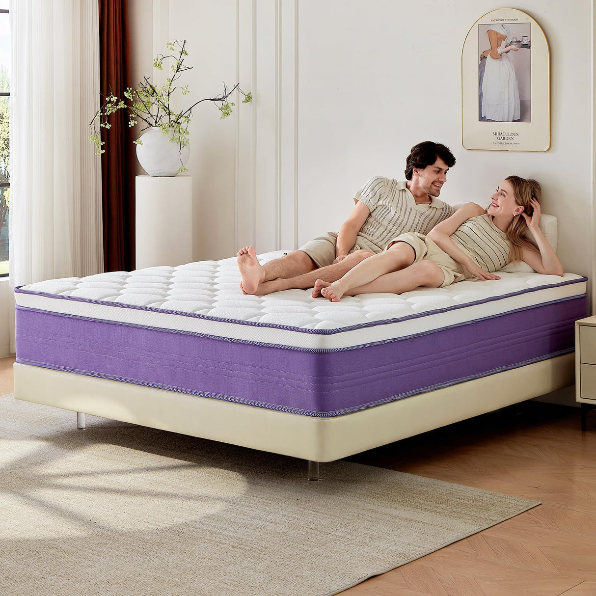 Niqooia Queen Mattress,12 Inch Queen Size Mattresses in a Box, Dual-Sided Comfort Medium Firm & Plush, Memory Foam Mattress for Pressure Relief & Cool Sleep, CertiPUR-US Certified, Safe Foams & Fabric Niqooia