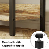 IRONCK Bookcases and Bookshelves Triple Wide 5 Tiers Industrial Bookshelf with Baffles Large Etagere Bookshelf with Metal Frame for Living Room Home Office IRONCK