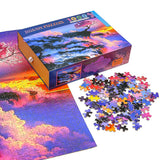 Ingooood- Jigsaw Puzzle 1000 Pieces for Adult- Fantasy Series- Cherry Blossom on Lava_IG-1266 Entertainment Wooden Puzzles Toys Ingooood