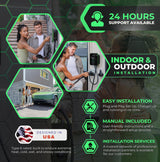 MACH 2:Fast Level 2 EV Charger 48 amp Garage-pro Wall-Mount. Electric Vehicle Charging Station 4 Nema 14-50 Outlet. J1772 car Connector. Key Accessories: 30ft Cable & Tesla NACS evse Portable Adapter ApexCharger