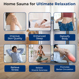 SereneLife Portable Sauna for Home, 2 Person Steam Sauna Tent with 4L Steamer, 2 Folding Sauna Chairs, Remote Control In-Home Spa, 71"x47" - inches (Black) SereneLife