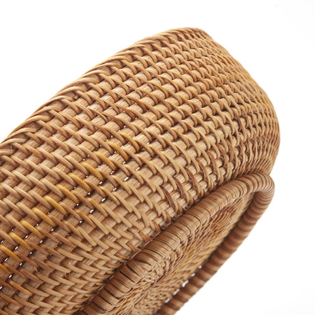 Round Rattan Fruit Baskets Woven Storage Bowls Key Holder Stackable for Shelf Kitchen Tabletop Natural Set of 3 DECRAFTS