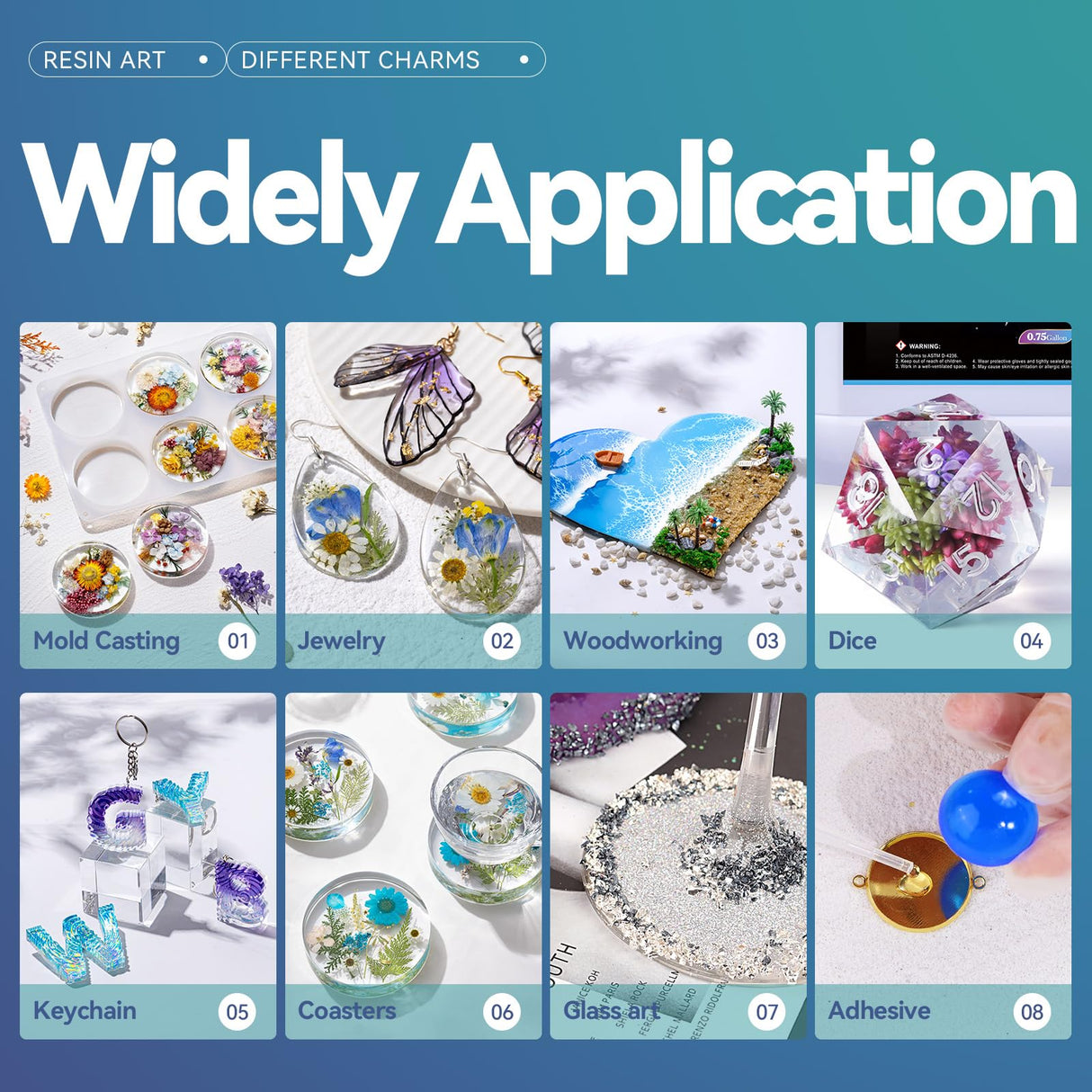 Joyartss Epoxy Resin 1 Gallon with Pumps, Crystal Clear Epoxy Resin Kit, No Yellowing No Bubble Self Leveling Epoxy Resin for Casting, Art Craft, Molds, Flower Preservation, Easy to Mix 1:1 Ratio Joyartss