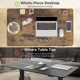 JOY worker Small Electric Standing Desk, 35" x 20" Whole Piece Height Adjustable Desk with Memory Controller, Grey Sit to Stand Desk Workstation for Home Office, Rustic JOY worker