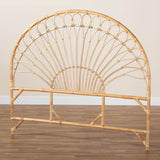 bali & pari Devereaux Modern Bohemian Natural Rattan King Size Standalone Headboard bali & pari