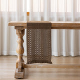 Keketoarrange Boho Brown Table Runner for Home Decor 12x72 Inches Farmhouse Macrame Burlap Jute Rustic Dining Kitchen Centerpiece Bohemian Decor French Country Baby Bridal Shower Decorations Keketoarrange