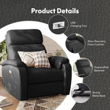 FLEXISPOT X3 Power Recliner Chair, Adjustable Electric Recliner with USB Port, Thick Cushion & Padded Back, Comfortable Faux Leather Chair for Living Room Bedroom Home Theater (Black) FLEXISPOT
