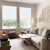 CHICOLOGY Zebra Blinds , Roller Window Shades , Blinds for Windows , Roller Shades for Windows , Window Shades for Home , Window Shades , Pull Down Shades for Windows , 29"W X 72"H , Basic Arctic CHICOLOGY