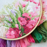 Caydo Embroidery Kit with Water Soluble Embroidery Stabilizer Including 2Pcs Embroidery Hoops, 100 Color Threads, Embroidery Fabric, and Cross Stitch Tool Embroidery Starter Kits for Adults Beginners Caydo