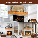COSHOMER Fireplace Mantel - Floating Mantel Shelf, Wood Mantels for Over Fireplace, Wall-Mounted Mantels, Weight Capacity 60lbs, 48 X 9 X 6 inch, Oak COSHOMER