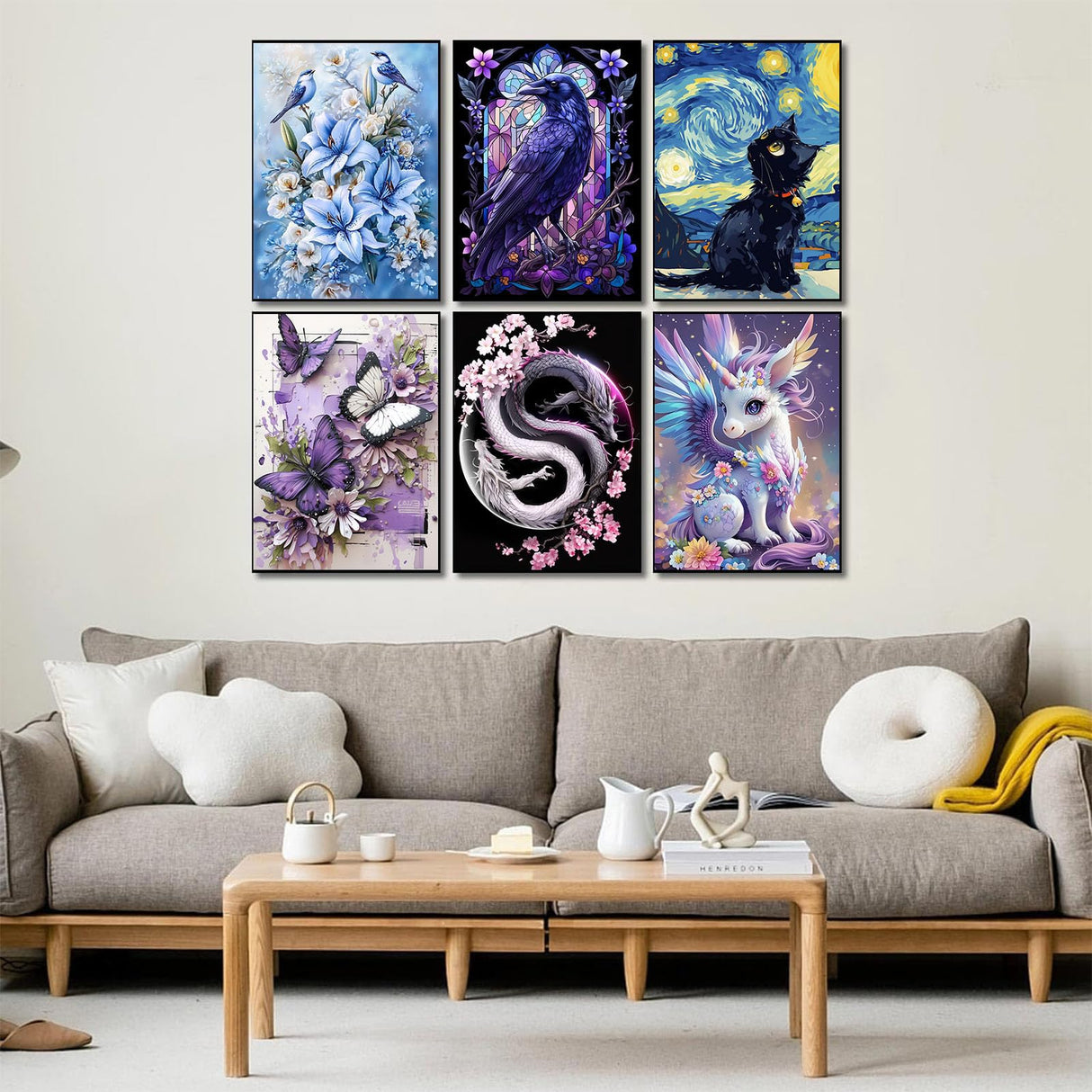 12 Pack Animals Diamond Art Kits for Adults, DIY 5D Diamond Painting Sets with Tools, Relaxing Gem Painting Craft Projects for Beginners, Home Wall Decor, Gift Idea(12X16 Inch) Gemozaic