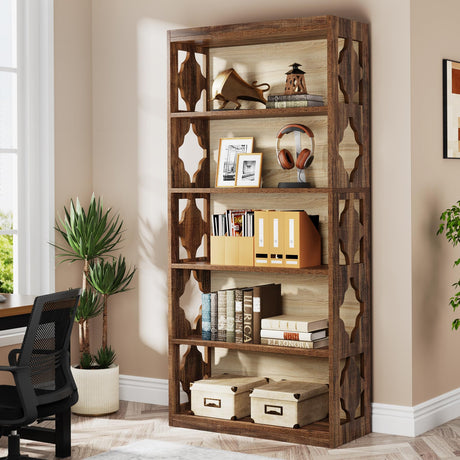 Tribesigns 6-Tier Bookcase, 70-Inch Tall Freestanding Bookshelf with Storage Shelves, Open Bookcase Wood Display Shelving Unit for Living Room Bedroom Tribesigns