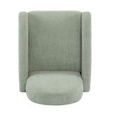 Christopher Knight Home Sidney Boucle Fabric Upholstered 360° Swivel Chair, Push-Back Recliner, Solid Wood Glider Recliner with Rotation, Living Room Lounge Chair, Adjustable Backrest, Greyish Green Christopher Knight Home