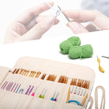 Teamoy Knitting Needles Holder Case(up to 11 Inches), Rolling Organizer for Straight and Circular Knitting Needles, Crochet Hooks and Accessories, Sheep - NO Accessories Included Teamoy