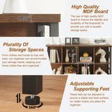 HOMBAZAAR Cube Storage Organizer Shelf, Industrial Horizontal Bookshelf with 8 Cube Storage, Rustic Low Cube Bookshelf with 3 Shelves, Short Wide Bookcase for Office,Living Room,Apartment,Brown HOMBAZAAR