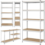 Topeakmart 5-Tier Utility Shelves, Metal Storage Shelves Garage Shelving Unit Adjustable Garage Storage Shelves Storage Racks Heavy Duty Shed Topeakmart