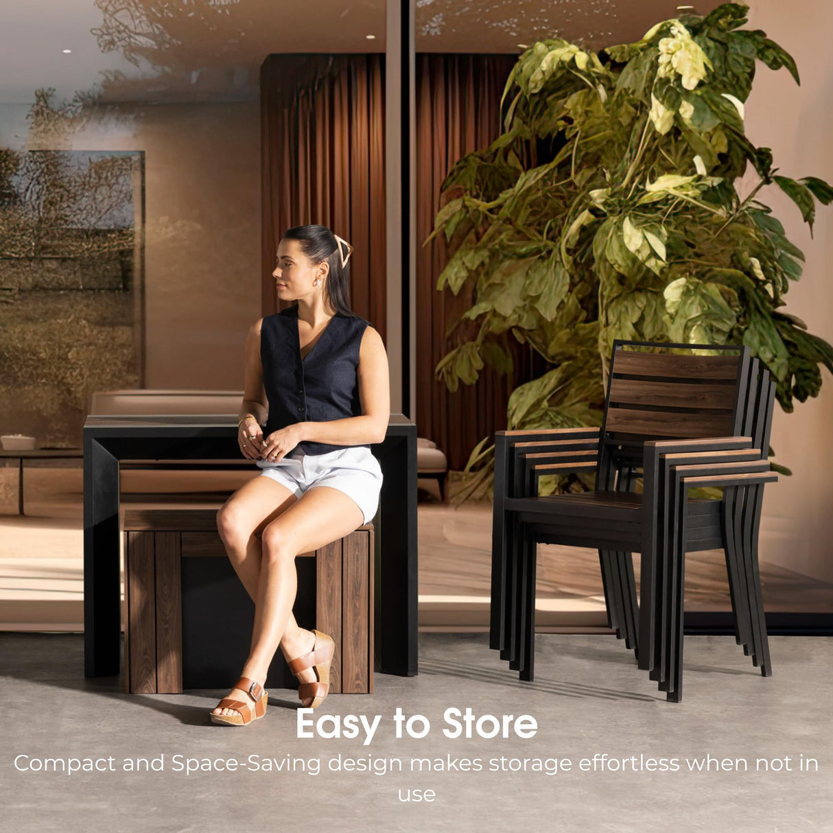 Transformer Table Outdoor Patio Furniture Set for 4 to 12, Expandable Outdoor Table and Chairs Set of 4 with Dining Bench, Weather Resistant Extendable Patio Table with Chairs & Bench Transformer Table