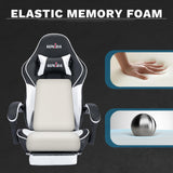 Ergonomic Video Gamer Chairs Gaming Computer Chairs Gamer Chairs for Adults Massage Lumbar Support Swivel Height Adjustable Headrest Backrest SUKIDA