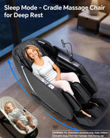 UIIU 4D Smart Massage Chair Full Body Zero Gravity Massage Chair Recliner,15+ Scene-Customized Massage Mode,Dual SL Massage Back Calf Heat Upgraded Animated Touchscreen App Control Large Size Black UIIU