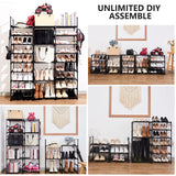 Mavivegue 9-Tier Metal Shoe Rack - Holds 50-55 Pairs, Tall Storage Shelf for Shoes, Boots, Entryway, Closet, Garage Mavivegue