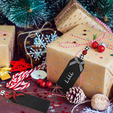 DIYASY 12 Pack Christmas Stocking Name Tags, Personalized Wooden Haning Tags Farmhouse Stocking Sign Unfinished Blank Chalkboard Tags with Wood Beads, Bows, Hemp Rope & Needle DIYASY