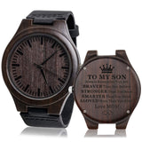 KOSTING Engraved Watches for Son Gifts from Mom to Sons Watch Graduation Gifts Engraved - to My Son Gift Love Mom KOSTING