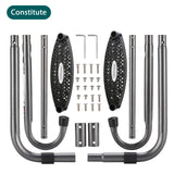 HBTower Trampoline Ladder with Horizontal and Wide Steps, Universal Hook, UV Treated Steel, 220 lbs Capacity Trampoline Accessories for Children Kids HBTower