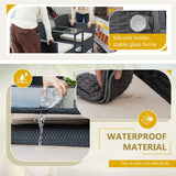 Flamaker Outdoor Furniture Patio Loveseat Wicker 2-Seat with Built-in Table and Cushions Rattan Porch Chairs Bench for Balcony, Lawn, Backyard (Beige) Flamaker