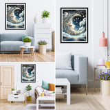 MXJSUA DIY Moon Goddess Diamond Painting Kits for Adults, Diamond Gem Art Painting for Beginners, Diamond Picture with Full Round Drill Dots Craft Set Gift, 12 * 16 Inch MXJSUA