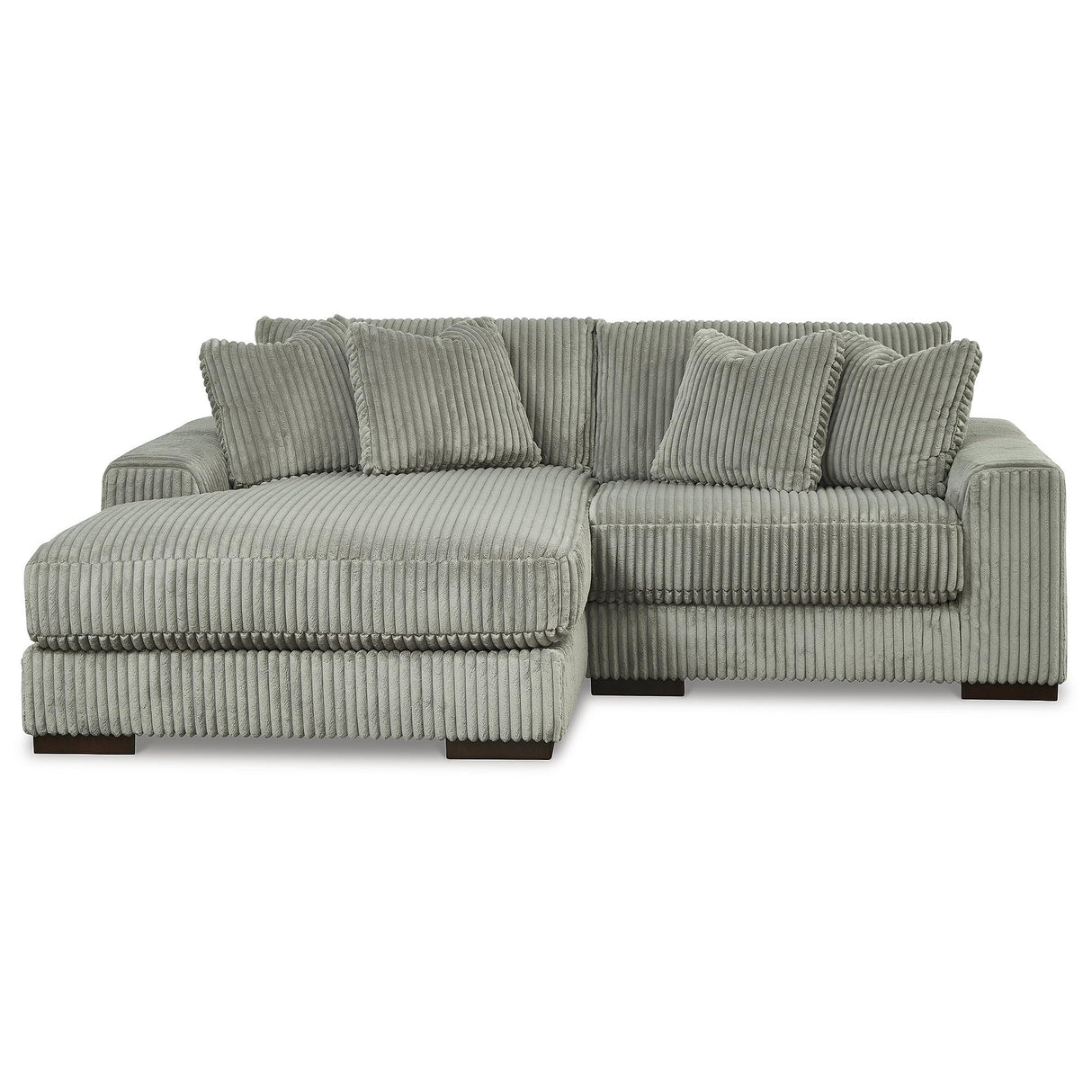 Signature Design by Ashley Lindyn Contemporary L-Shaped 2-Piece Sectional with Chaise for Living Room, Gray Signature Design by Ashley