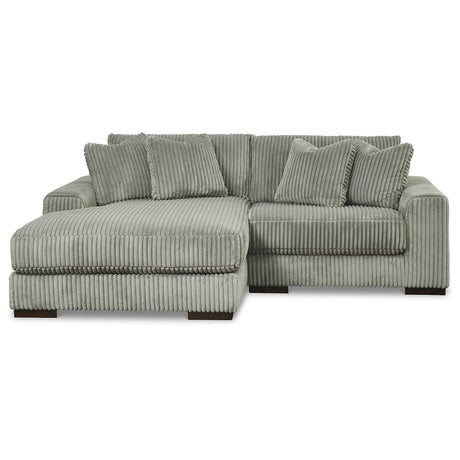 Signature Design by Ashley Lindyn Contemporary L-Shaped 2-Piece Sectional with Chaise for Living Room, Gray Signature Design by Ashley