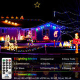 Eueasy Christmas Lights Outdoor, 1000 LED 344FT Fairy String Lights Plug in Waterproof with Remote, 8 Modes with Timer for Indoor Decorations Bedroom Xmas Tree Holiday House Party Decor Eueasy