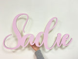 Name Sign for Nursery Wooden Name Plaque Baby Girl Wall Decor Boys Room Nameplate Birthday Laser Cut Letters Sign Grib Newborn Gift Pabawa