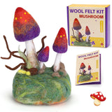 Yizzvb Mushroom Needle Felting Kit, Felt Kits for Beginners Adult, Wool Felting Kit with Felting Pad, Felting Needles and Instruction for DIY Lovers Yizzvb