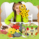 WATINC 24Pcs Hand Puppet Making Kit for Kids Large Medium Art Craft Felt Sock Puppet Creative DIY Make Your Own Puppets Pipe Cleaners Pompoms Storytelling Role Play Party Supplies Gift for Girls Boys WATINC