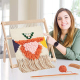 WILLOWDALE Weaving Loom, 16.5" L x 15.7" W Wooden Loom Kit,Tapestry Loom for Creative DIY Weaving Art & Crafts, Ideal for Kids, Beginners, Adults WILLOWDALE