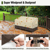 MR. COVER Outdoor Couch Cover Waterproof, Patio Furniture Covers for 2-Seater Couch, Fits up to 60"W x 35"D x 35"H, Moisture-proof & UV-protection, Brown & Khaki MR. COVER