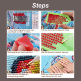 Stalente Diamond Painting Kits for Adults Horse, 5D DIY Diamond Art Kits for Beginners Round Full Drill Diamond Painting for Home Wall Decoration Gift 12×12inch, Animal Stalente