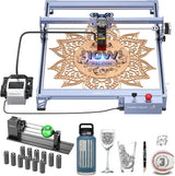 CREALITY FALCON 10w Laser Engraver with Air Assist, Laser Engraving Machine with Rotary Roller, 72W High Precision Laser Cutter and Engraver for Wood, Metal, Acrylic, Cylindrical Objects, Tumblers CREALITY FALCON
