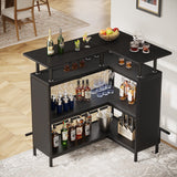 LITTLE TREE Home Bar Unit Mini Liquor Table Cabinet LITTLE TREE