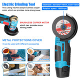 Jadeshay Angle Grinder Tool, 3 Inch High-Speed Cut Off Tool, 19500RPM Electricl Metal Cutting Tools for Steel, Inox, Aluminum, PVC Jadeshay