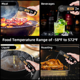 Meat Thermometer, Waterproof Food Thermometer with Backlight & Calibration for Kitchen, Outdoor Grilling and BBQ SHOBES