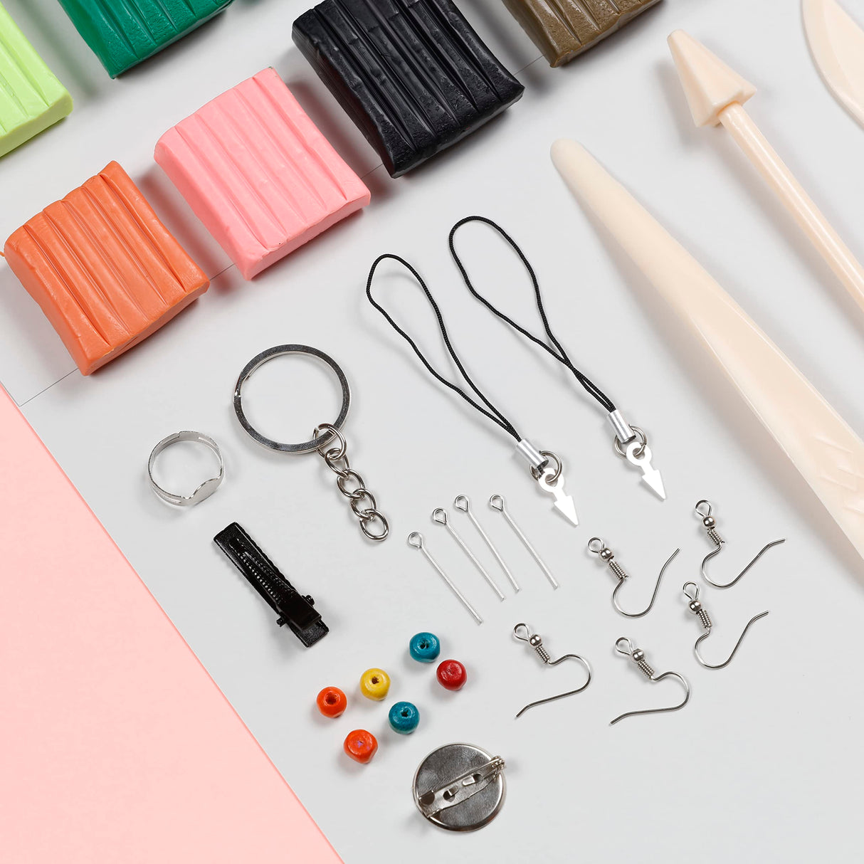 Incraftables Polymer Clay Kit (24 Colors Soft Block). Modeling Oven Bake Clay Kit for Adults, & Kids with Sculpting Tools. Non Toxic Molding Polymer Starter Baking Set for Jewelry Making Incraftables